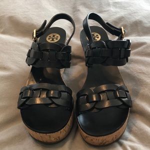 Tory Burch Calyca Women Woven Wedges 8.5